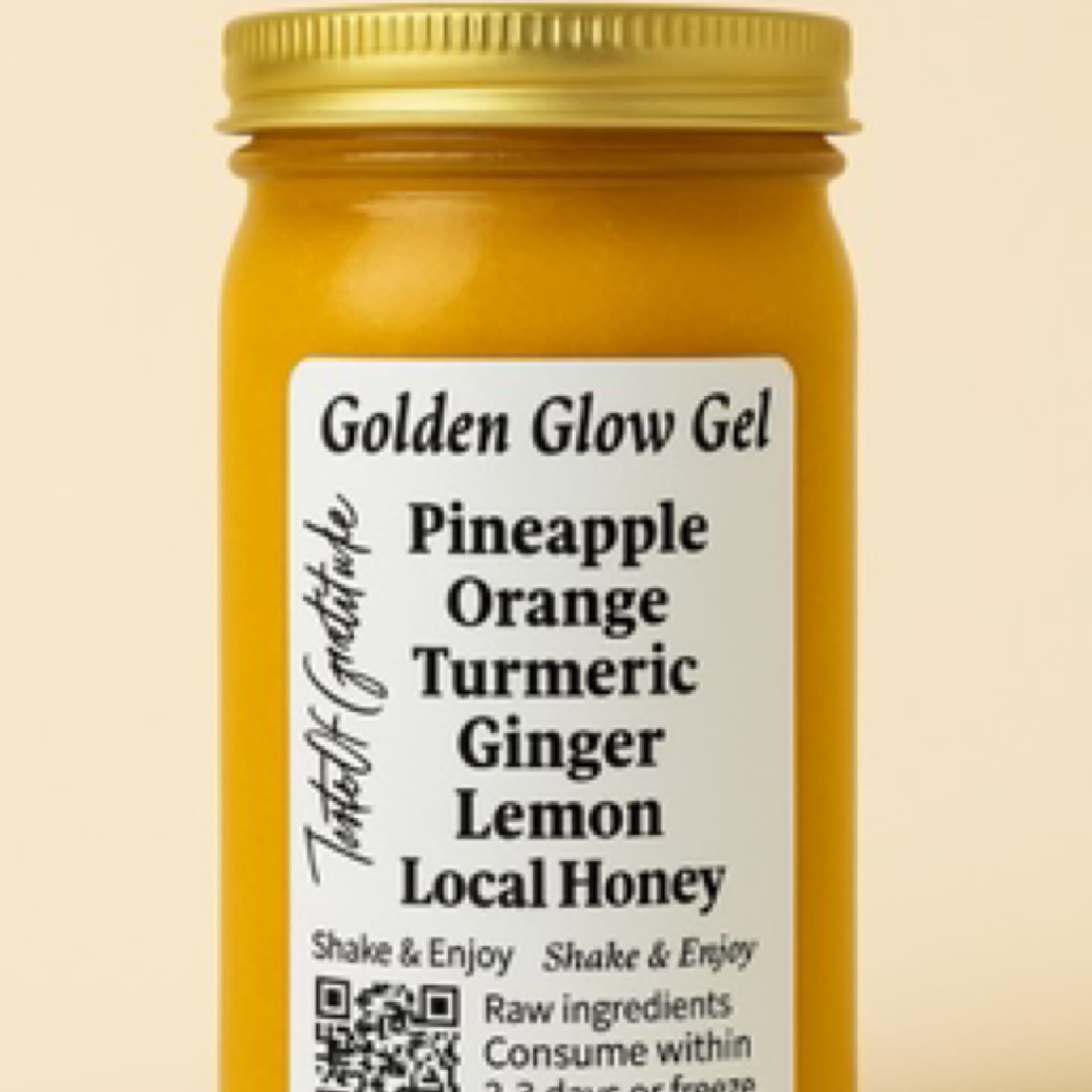 Golden Glow Gel with pineapple, turmeric, and ginger for Digestive Health and Anti-Inflammatory